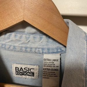 Oversized Denim Thin Outerwear